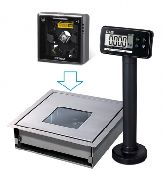 Váhoskener CAS PDS do 15 kg + skener Zebex-Z6182 USB