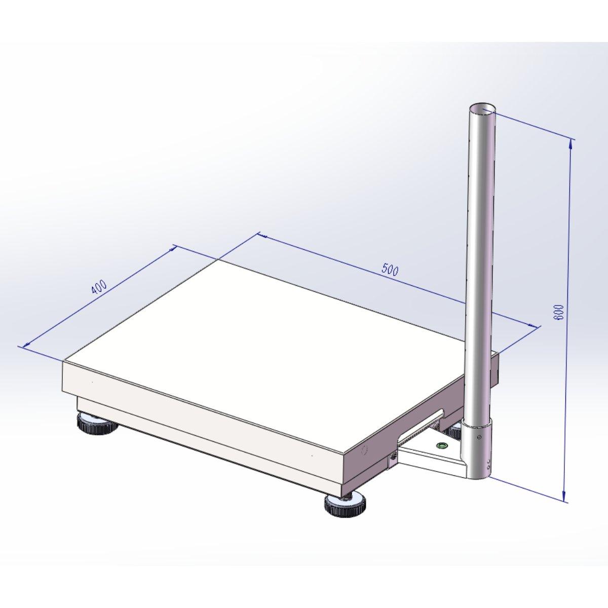 Váha LILA SCALE PRO do 150 kg s portom RS-232 – rozmer plošiny 400 x 500 mm – Obrázok 2