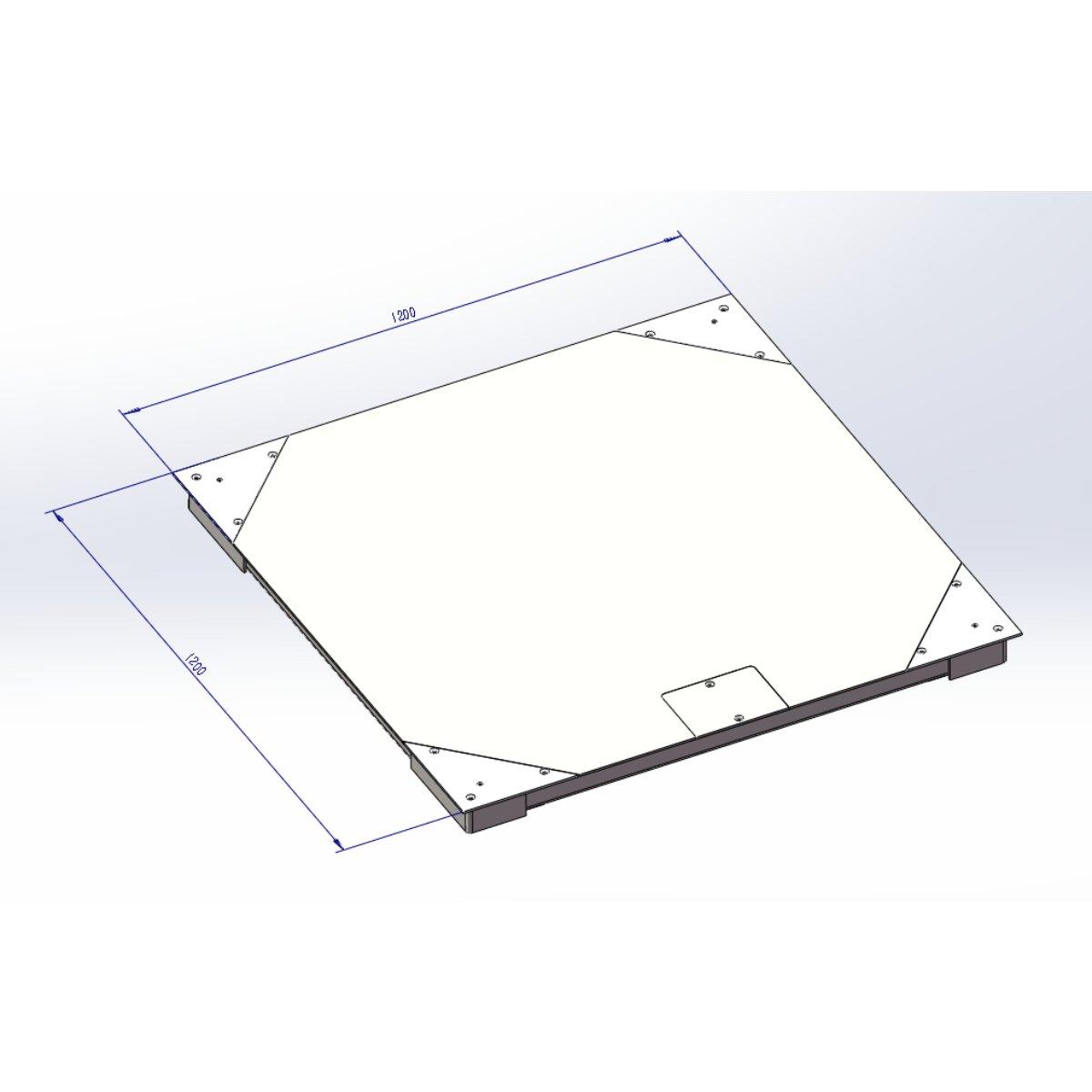 Plošinová váha Lila scale PRO do 1500 kg - 120x120 cm – Obrázok 7