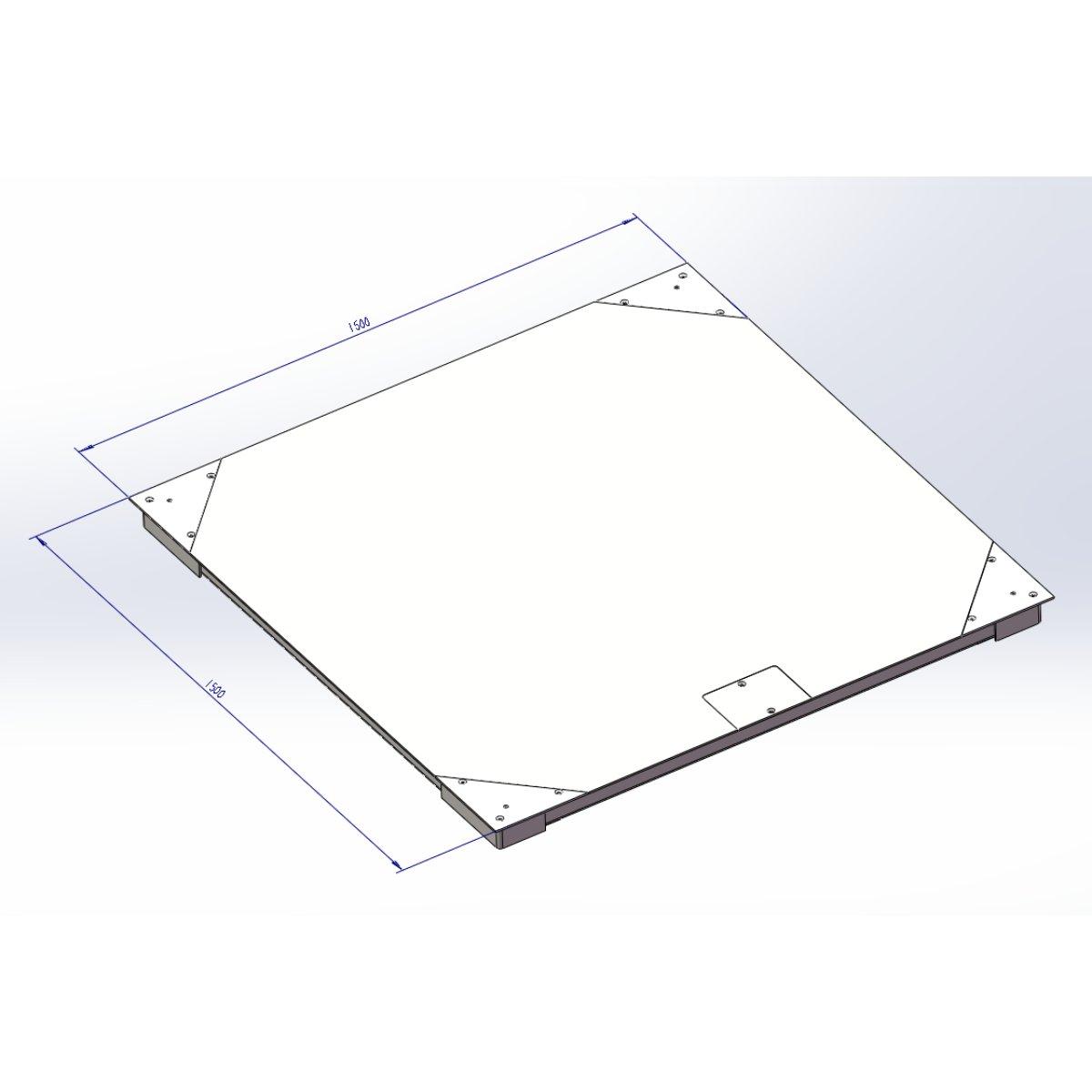 Plošinová váha Lila scale PRO do 1500 kg – 150×150 cm – Obrázok 6