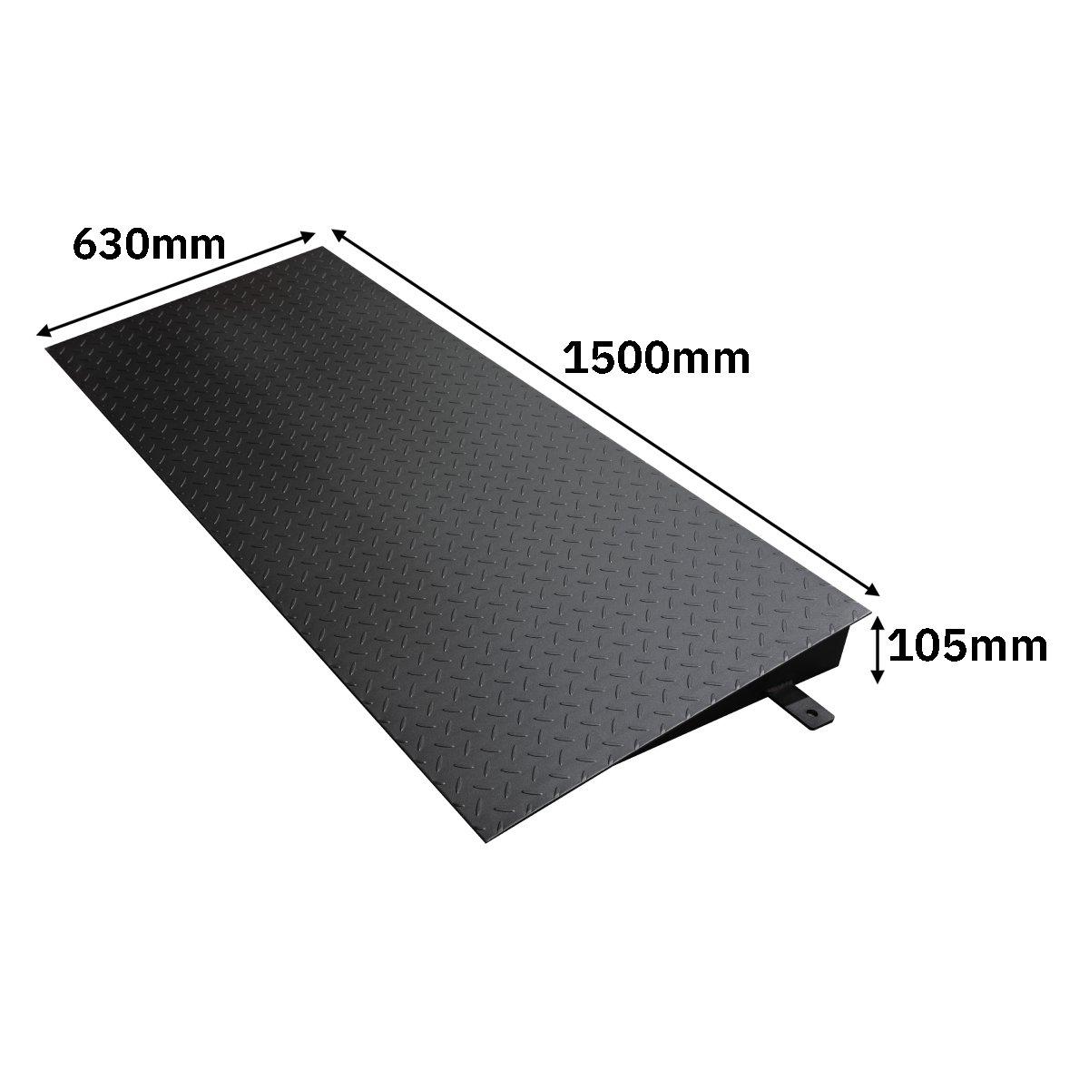 Nájazdová rampa k plošinovej váhe – šírka 150 cm dĺžka 63 cm – Obrázok 2